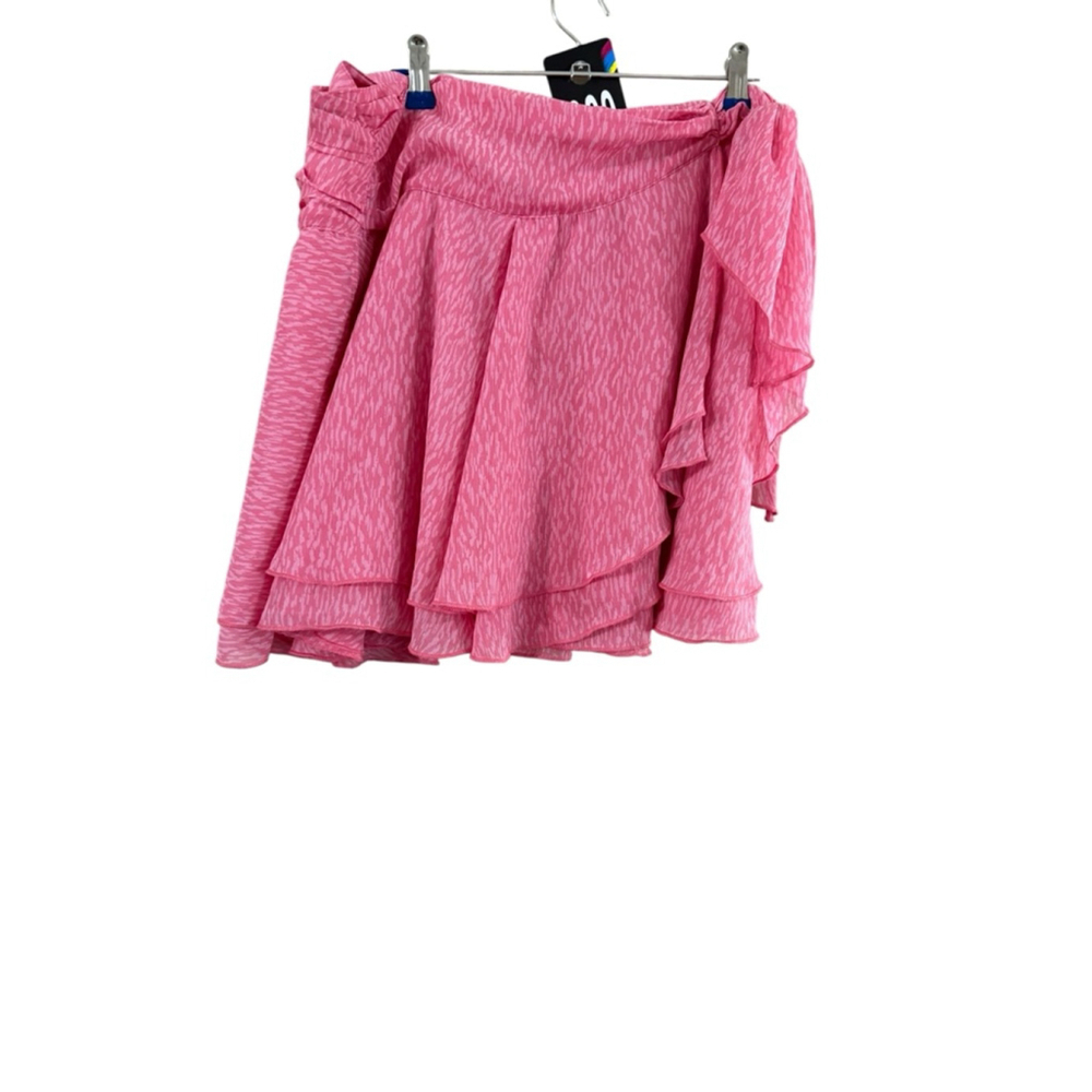 Aerie Pink Tiered Ruffle Mini Skirt Women's Size Large - Picture 4 of 11